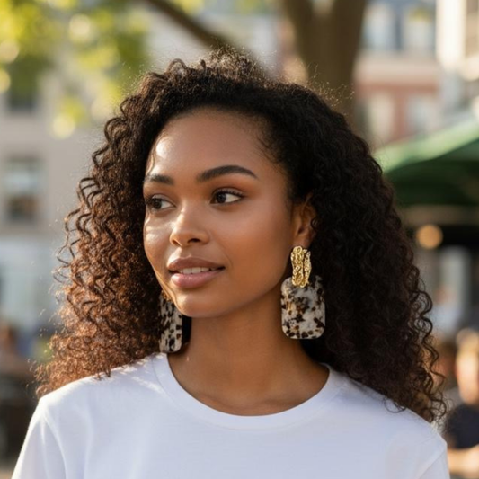 Tortoise Shell Drop Earrings