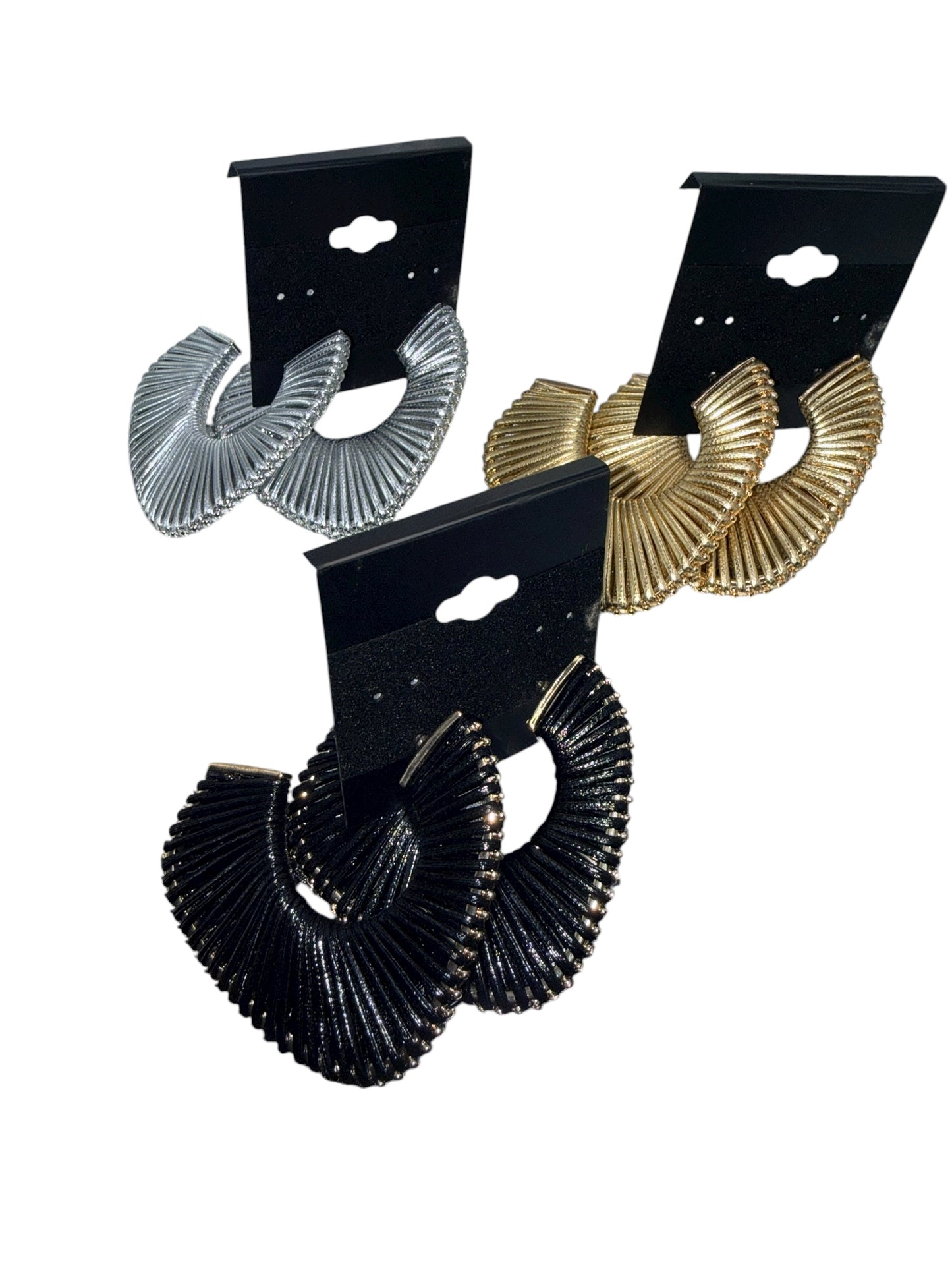 Fluted Hoop Earrings