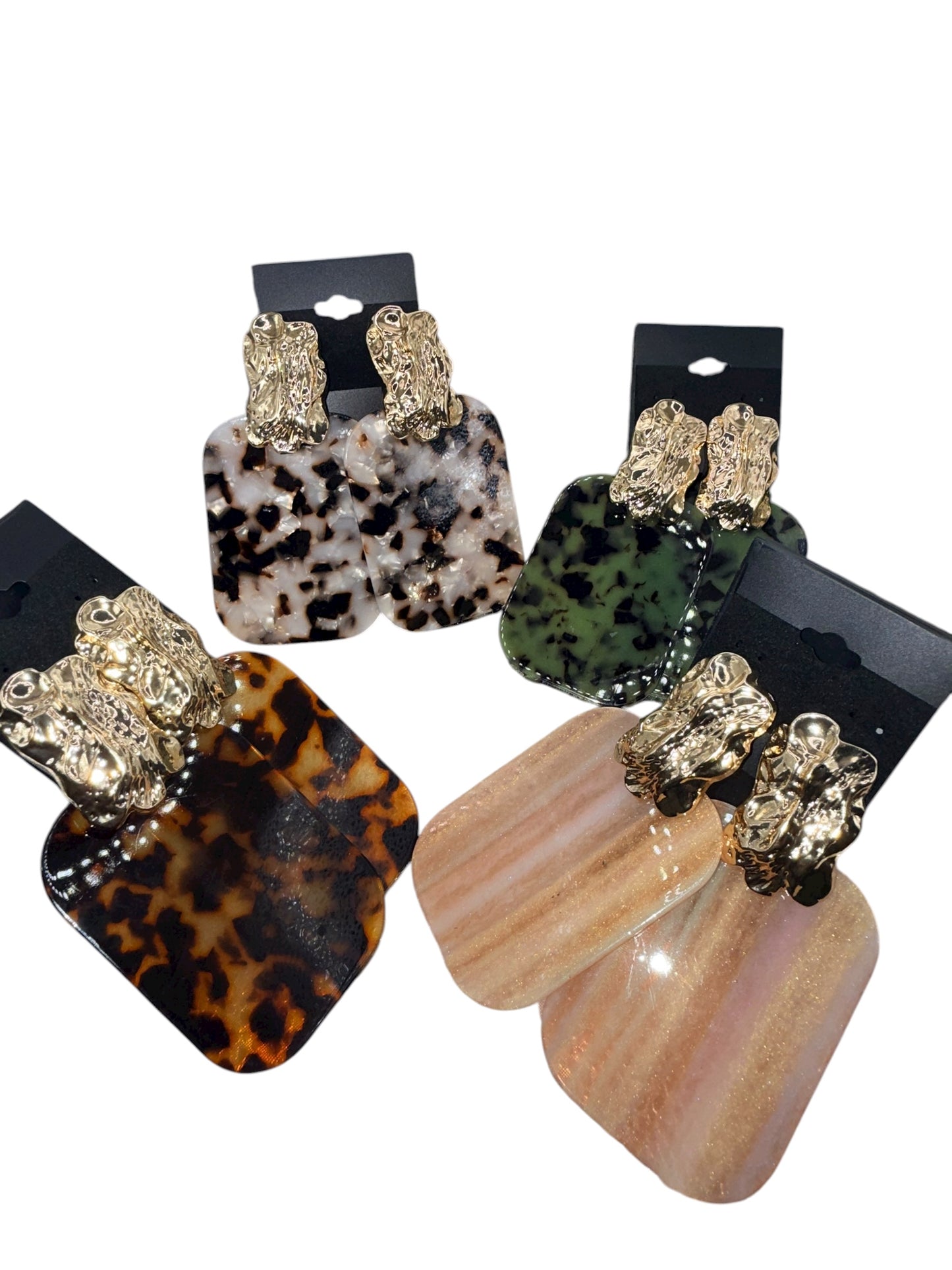 Tortoise Shell Drop Earrings