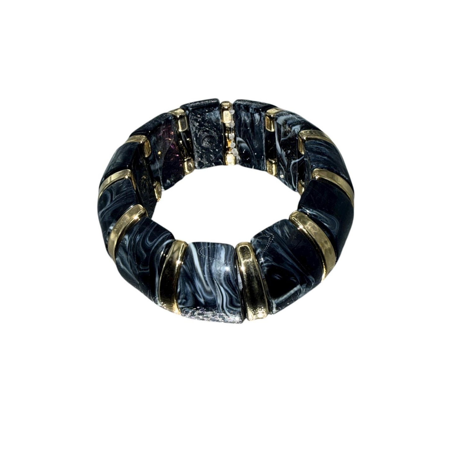 Chunky Marble Elastic Bracelet