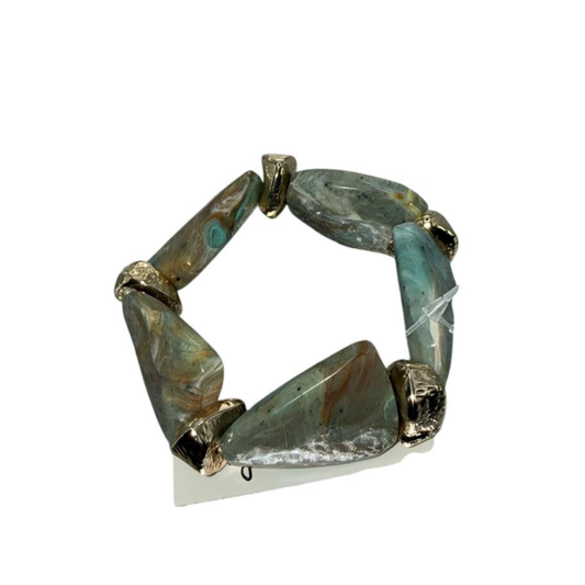 Moss Agate Gemstone Bracelet