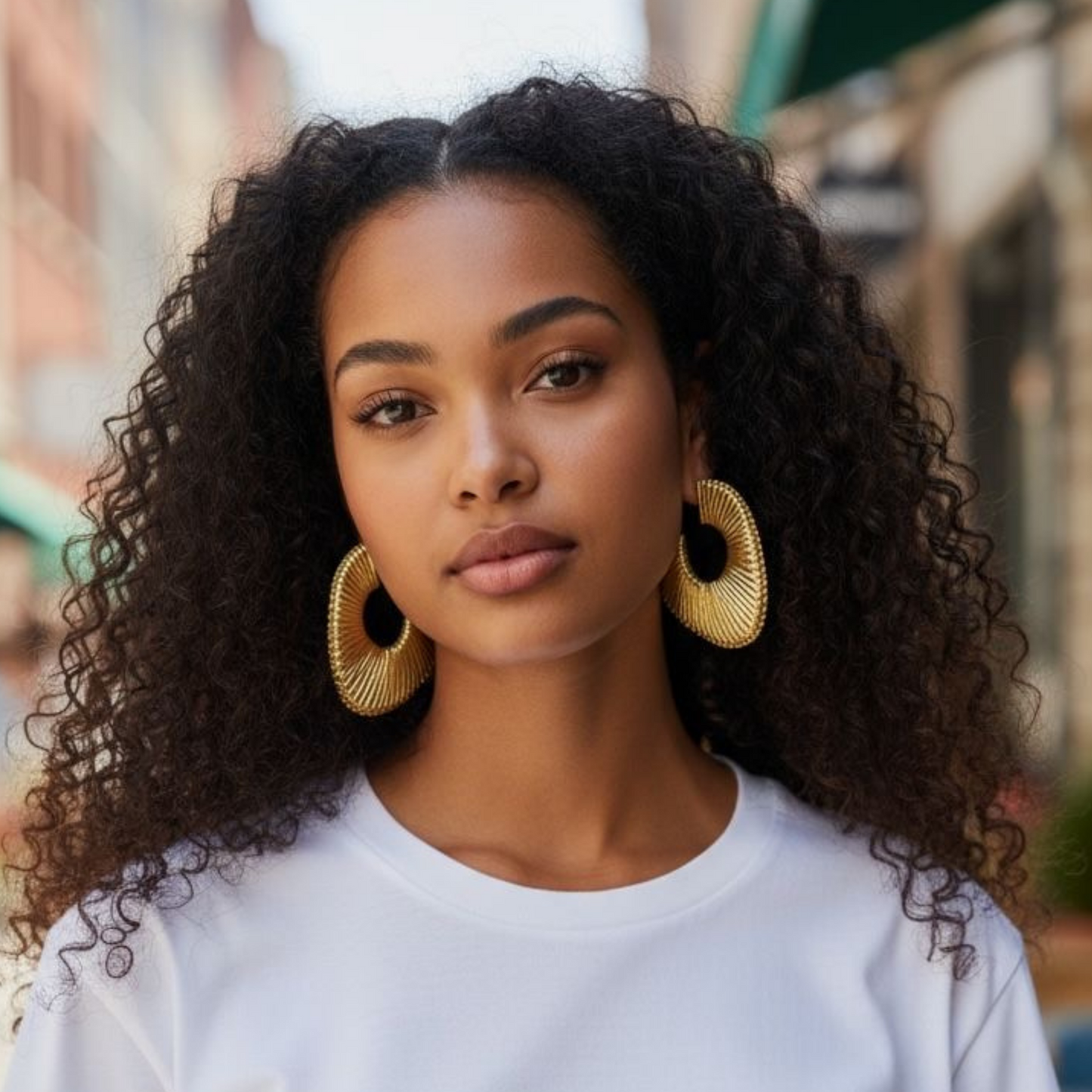 Fluted Hoop Earrings