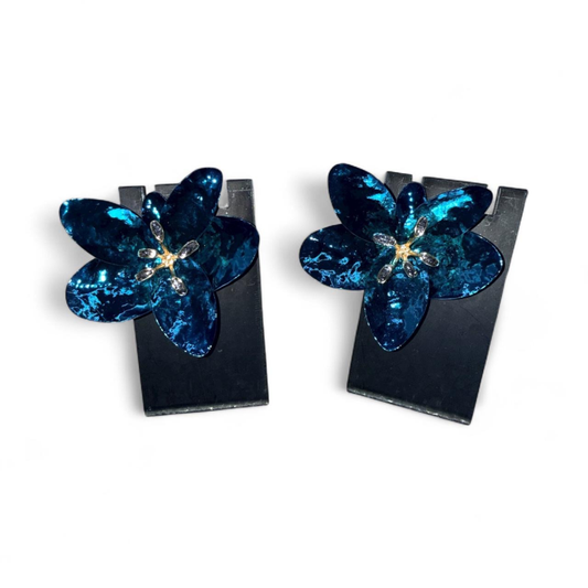 Crystal Lily Floral Earrings