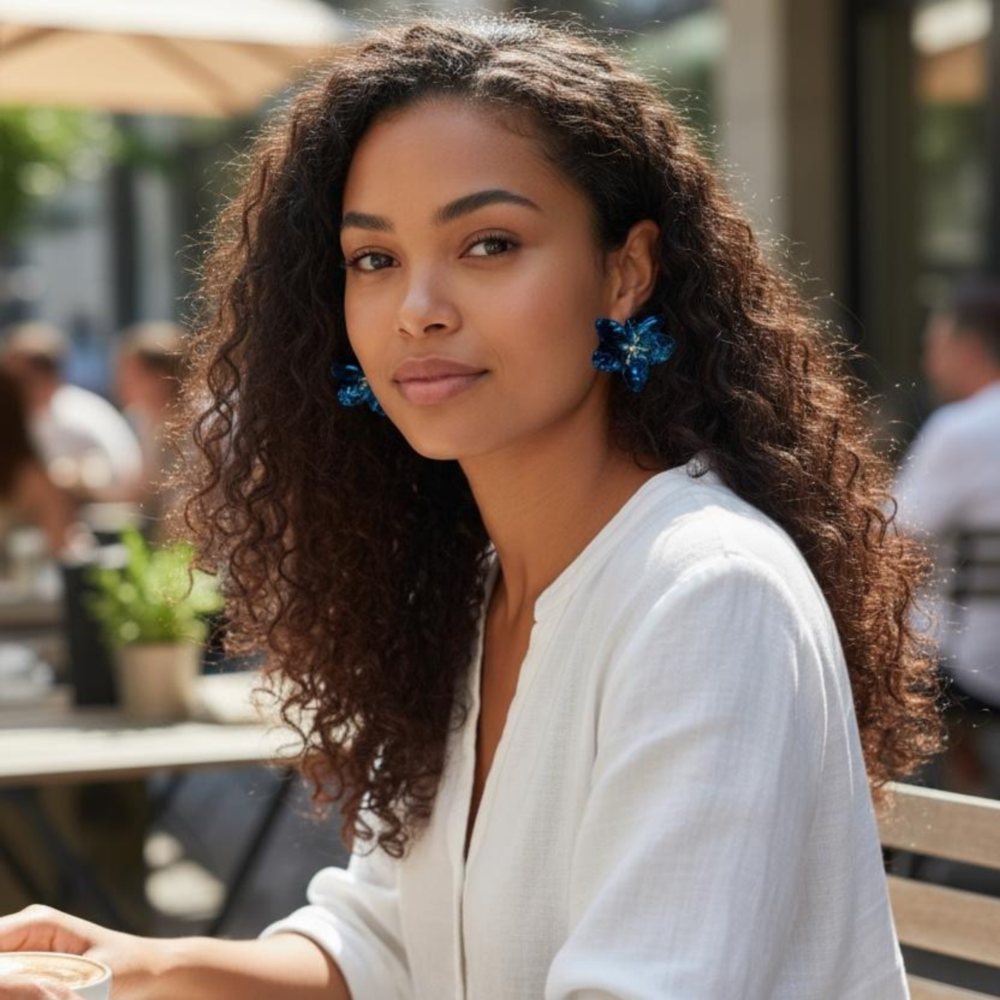 Crystal Lily Floral Earrings