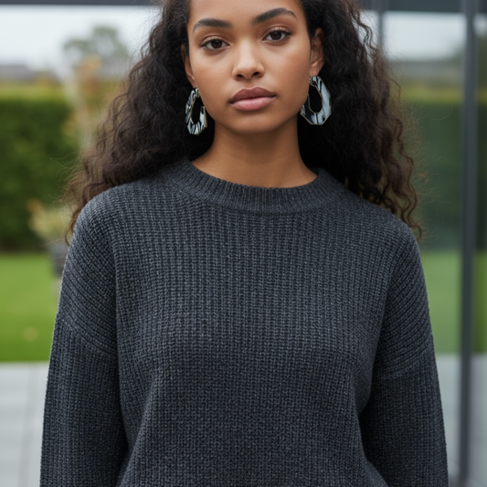 Zebra print curve earrings