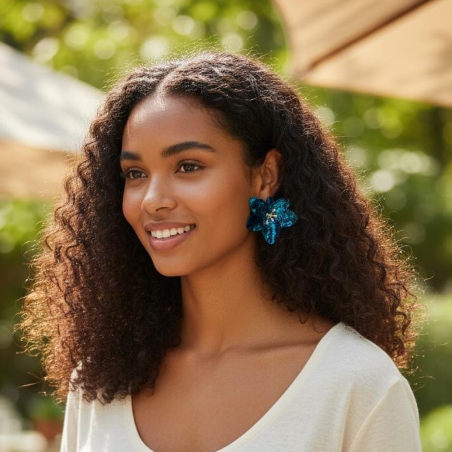 Crystal Lily Floral Earrings